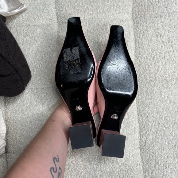 Versace Medusa Patent Leather Mules - English Rose Palladium - Picture 13 of 13